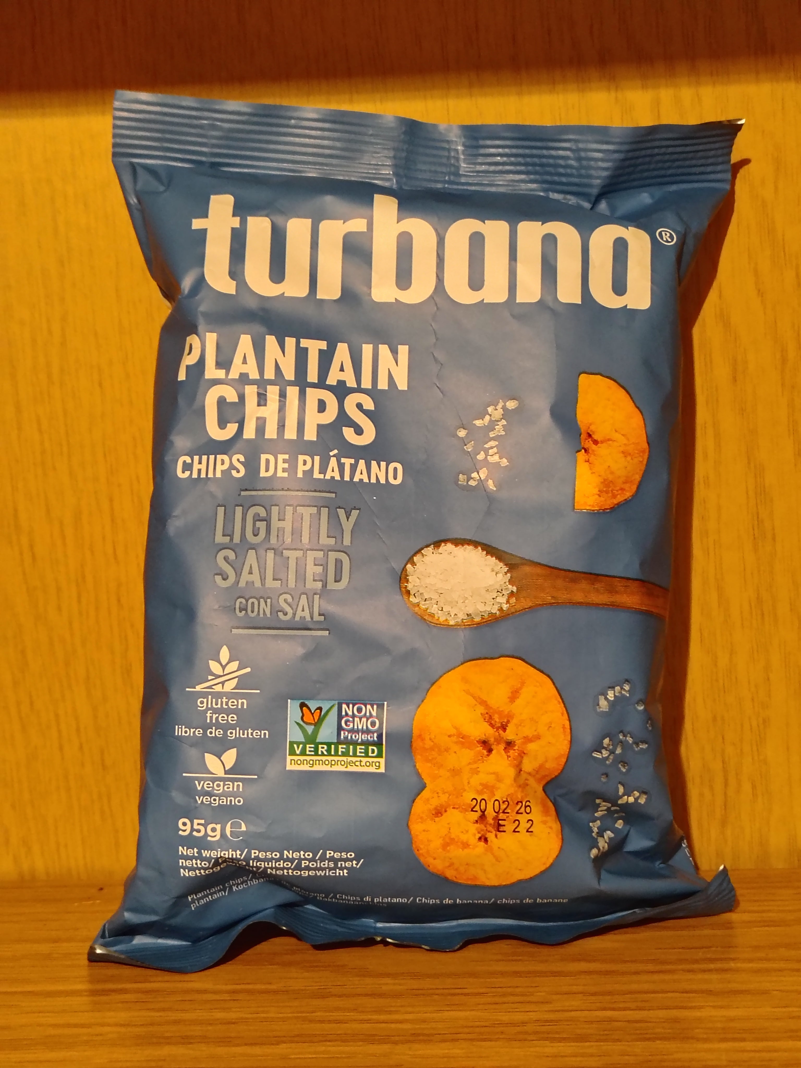 Chips de Plátano Turbana Lightly Salted 95 g